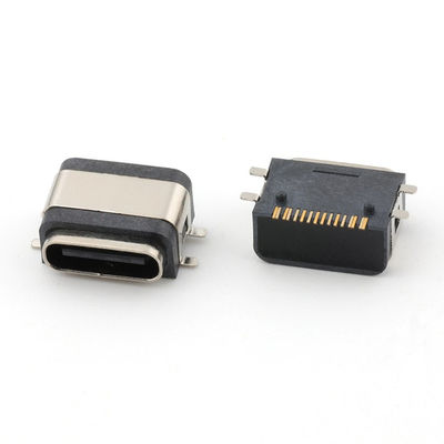 USB 16pin مقاوم للماء IPX8 النوع C المرفق الأنثوي SMT AC DC 5V الجهد المسموح به