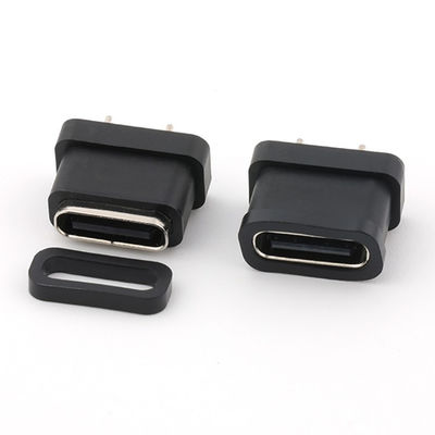 24Pin USB نوع C المرفق الأنثوي الرأسي النوع IPX8 مقاوم للماء