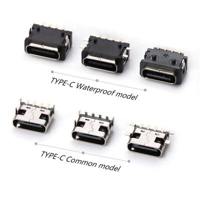 12pin USB 3.1 USB C ذكر موصل سلك لحام PCB USB واجهة التوصيل