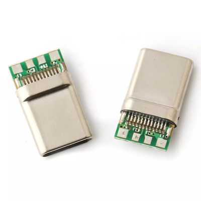 12pin USB 3.1 USB C ذكر موصل سلك لحام PCB USB واجهة التوصيل